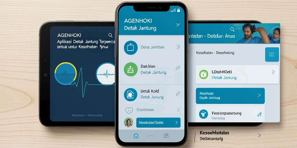 Tampilan antarmuka AGENHOKI untuk pemantauan detak jantung.