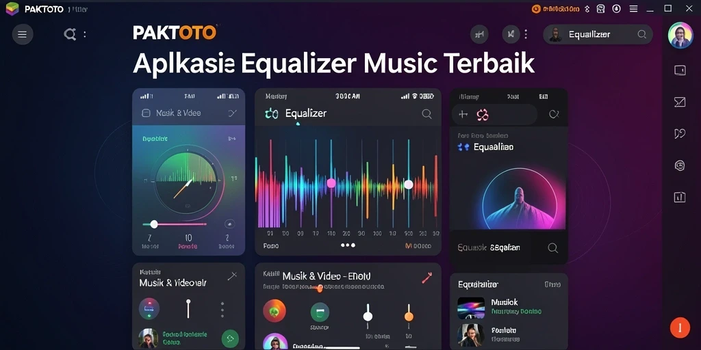 Antarmuka aplikasi PAKTOTO dengan fitur Equalizer yang intuitif.