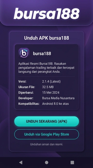 Tampilan halaman APK bursa188